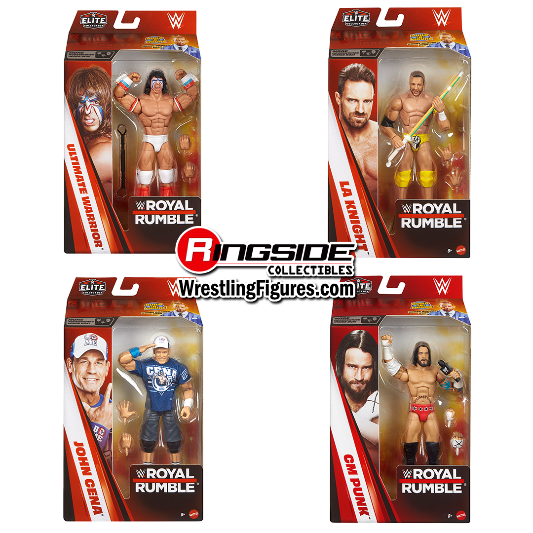 Image WWE Elite Royal Rumble 2026 - Set of 4 (Punk, Warrior, LA Knight & Cena)