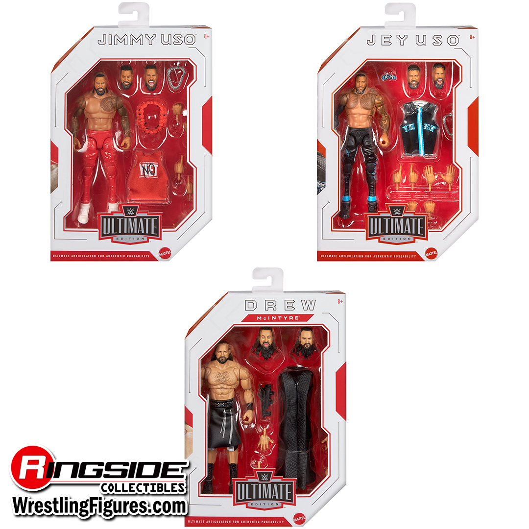Image WWE Ultimate Edition 26 (Jey Uso, Drew McIntyre & Jimmy Uso) - Complete Set of 3