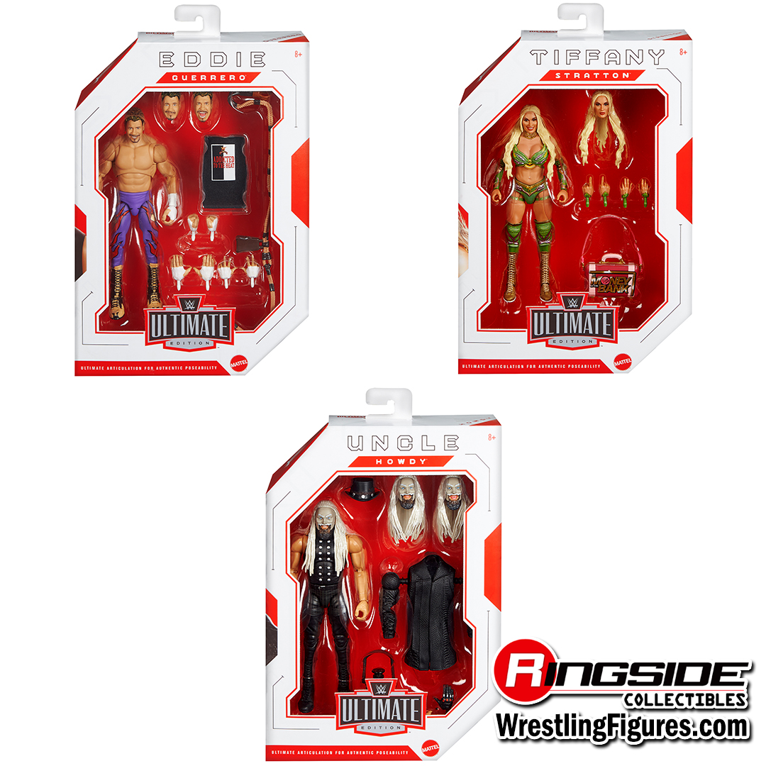Image WWE Ultimate Edition 28 (Uncle Howdy, Eddie Guerrero & Tiffany Stratton) - Complete Set of 3
